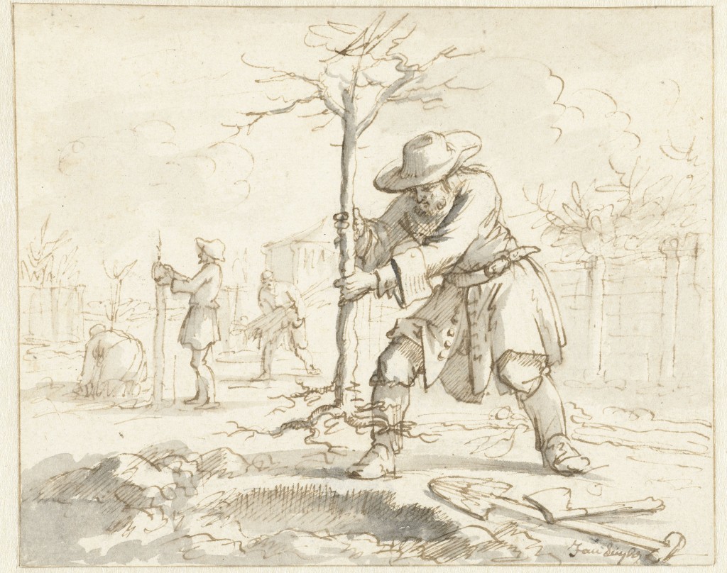 Het planten van bomen, Jan Luyken, 1660 - 1712